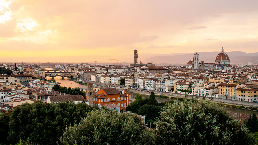 Blick auf Florenz aus der Vogelperspektive